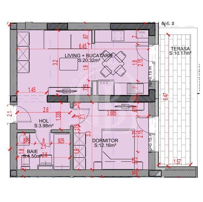Apartament 2 camere Parcare Bonus Titan-Theodor Pallady - Schiță 8