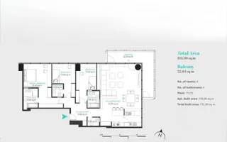 FLOREASCA UP SITE | APARTAMENT EXCLUSIVIST | 4CAMERE | 172MP | ETAJ 15 - Schiță 40