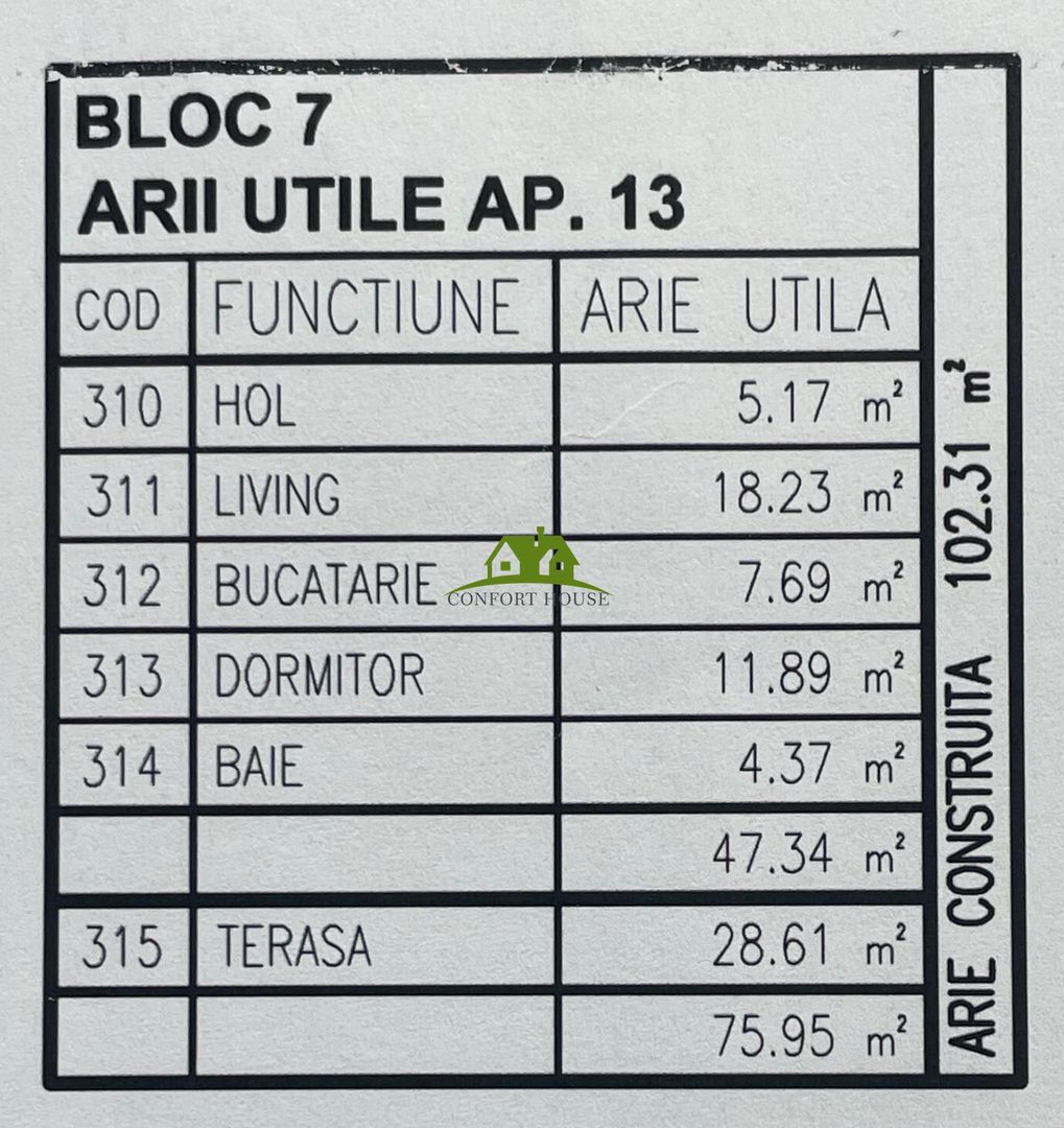 Apartament 2 camere, bloc nou, P+3, Ap.13 Et.3, Bl.7 - CP2463084 - Poză 7
