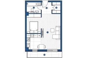 Apartament 1 camera, bloc nou, 51 mp fara comision, Dealul Galata - Poză 5
