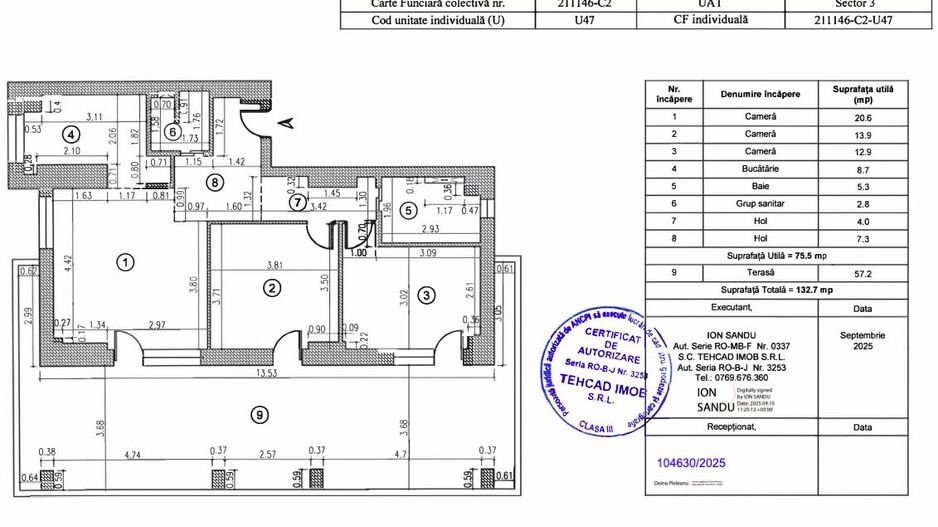 De vanzare Penthouse spectaculos Apartament 3 camere, Timpuri Noi - Poză 34