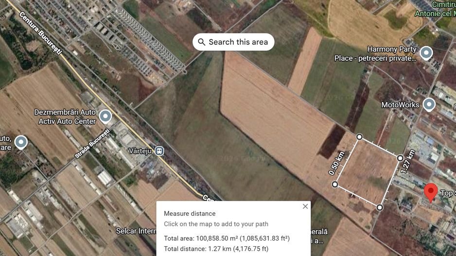 Vand teren intravilan 47.700 mp Magurele strada Fermei - Poză 2