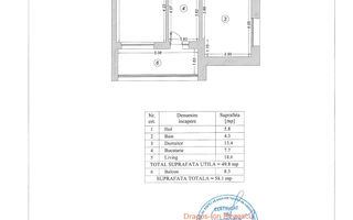Apartament 2 camere nou | 58 mp total | Balcon 8 mp | Poștalionului - Schiță 7