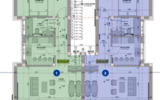 Apartament 2 camere, 53 mp, MOBILAT SI UTILAT - Zona VEST, Sibiu - Schiță 9
