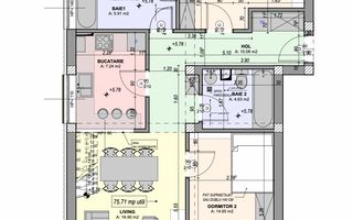 Apartament 3 camere, LA CHEIE, 75 mp, Sibiu - Schiță 7