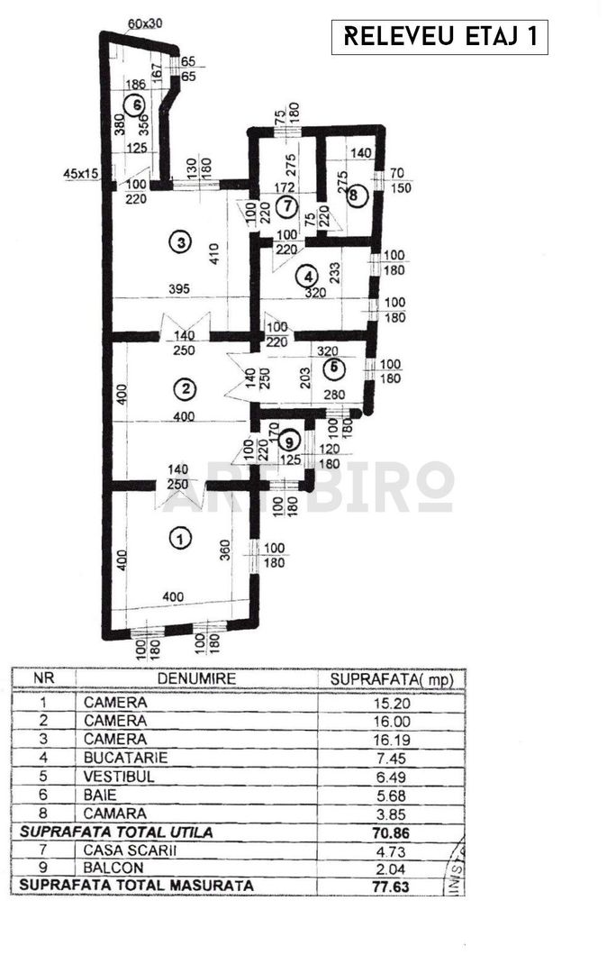 Zero comision, 77mp birou in vila Parc Carol - Olimpului, 11min metrou - Schiță 9