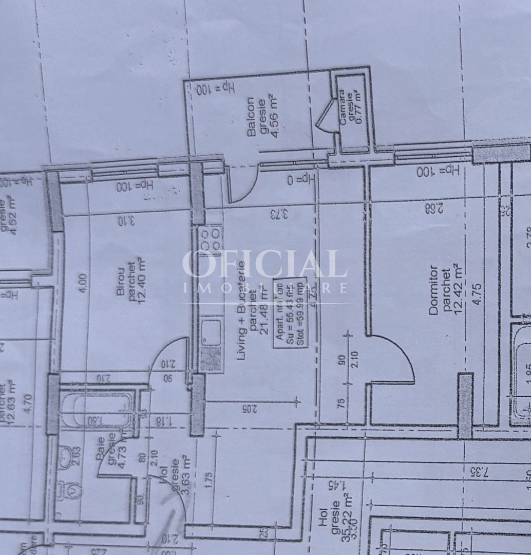 Apartament 3 Camere | Intermediar | Semifinisat | Zona VIVO BMW - Poză 8