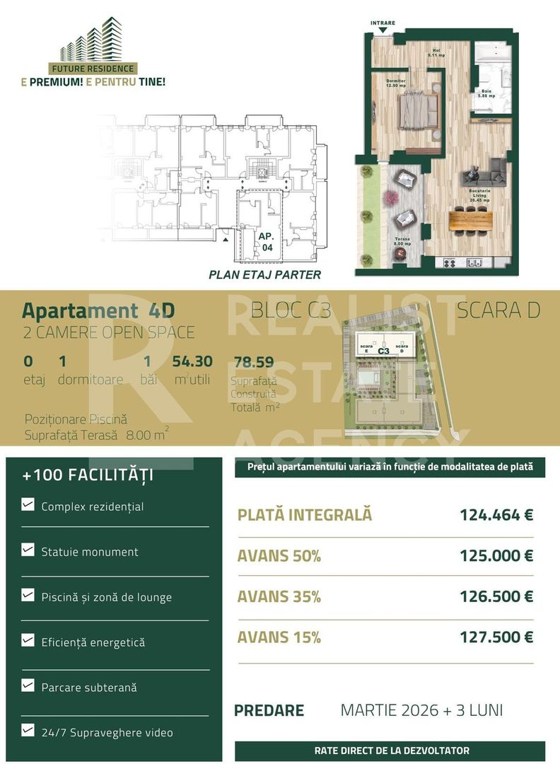 Vânzare, apartament, 2 camere, zona Torontalului, Timișoara - Schiță 8