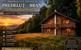 Cabană din lemn masiv | 240 mp utili | Predeluț – Bran | 1207 mp Teren - Poză 1