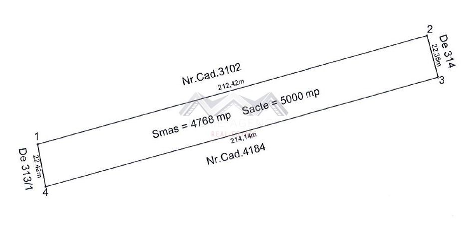 Teren 9700 mp Balotești – Ideal ansamblu rezidențial, acces rapid, utilități - Schiță 3
