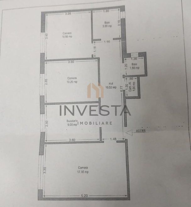 Oportunitate de investite Intre Lacuri! Apartament 3 camere decomandat - Schiță 7