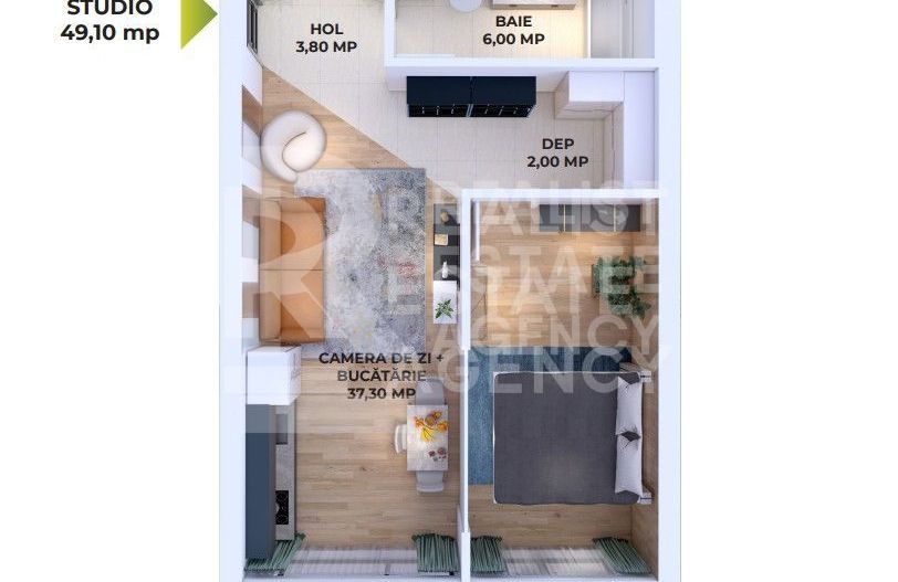 Vânzare, apartament, 1 cameră, Brașov - Schiță 6