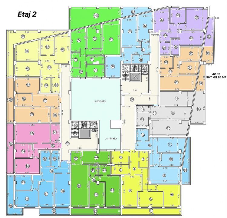 Tomis Nord - Vanzare apartament decomandat cu 2 camere,  bloc nou. - Poză 2