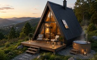 Structură A Frame modernă pentru case premium și Airbnb - 2 CAM - Poză 1