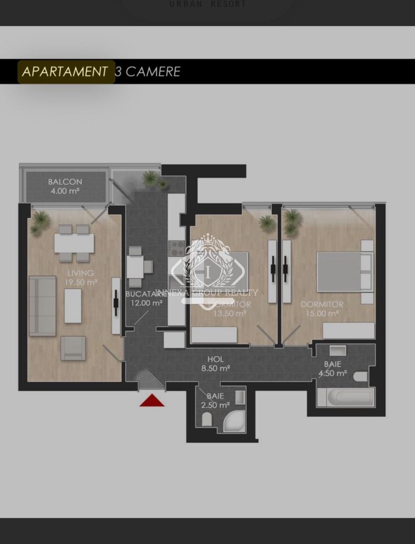 Apartament 3 camere I etaj 3/4 I 79mp I Atria Urban Resort faza 2 - Poză 15