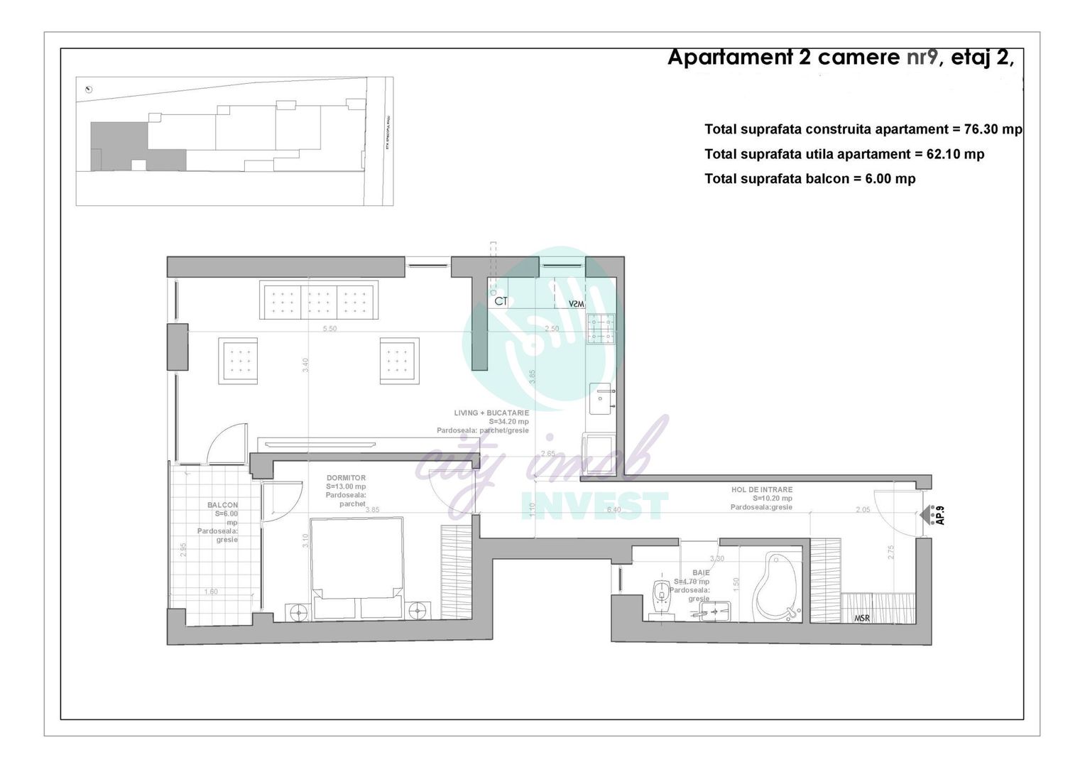 2 camere SPATIOASE bloc BOUTIQUE - Poză 1