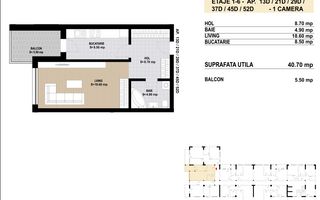 Garsoniera decomandata | 45 mp - Grand Arena - - Poză 6