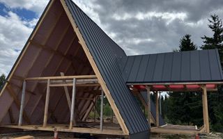 Cabana tip A frame si teren 1000 mp de vanzare / Marisel . Cluj - Poză 2