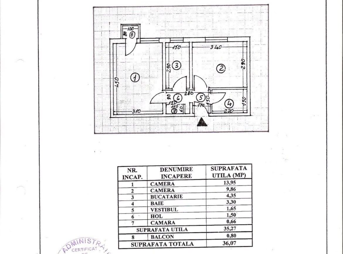 2 camere decomandat, Etaj 8, Veronica Micle – Piața Victoriei - Poză 7
