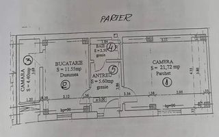 Spațiu de Birou 50 mp | 2 Camere | Parcare Inclusă | Centru – Decebal - Schiță 8
