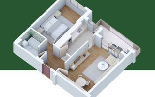 2 camere Pallady, bucătărie separată, balcon 8,5 mp - Schiță 16