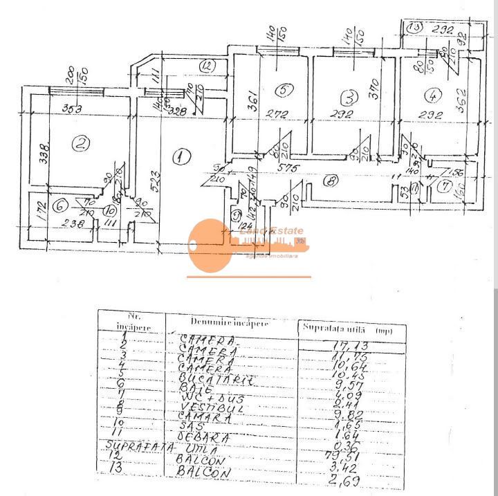 Apartament 4 camere complet renovat și mobilat – Moșilor - Schiță 9