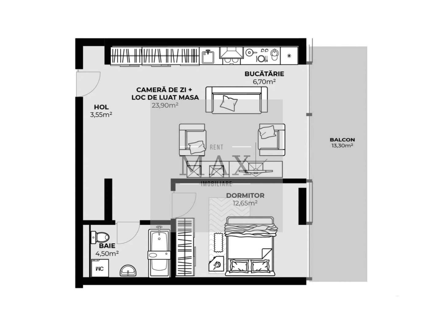 Apartament 2 camere de vânzare | 51,30 mp | Zona Autogară | Etaj 7 - Poză 1