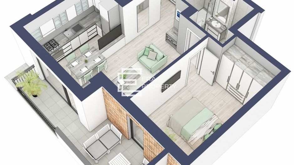 Apartament 2 camere balcon generos,  zonă liniștită Sibiu - Poză 3