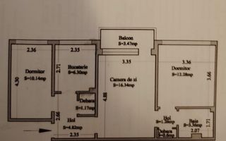 Apartament 3 Camere Apusului - Schiță 13