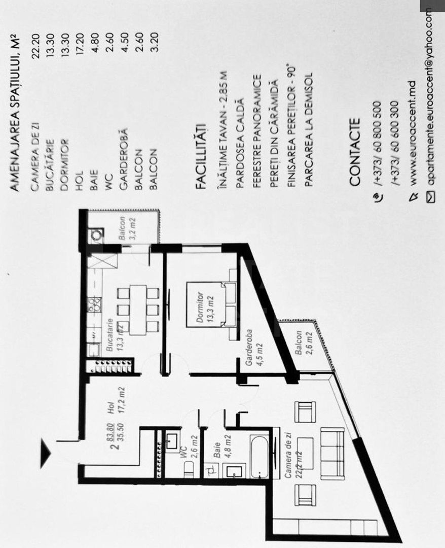 Vânzare, apartament, 2 camere, Strada Basarabia, Ialoveni - Poză 22