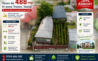 TEREN INTRAVILAN 480 mp, VASLUI zona TRAIAN; - Poză 2