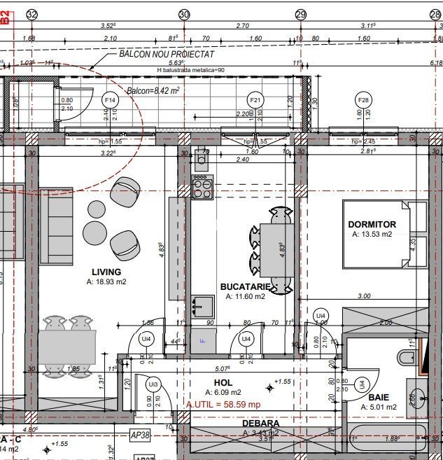 Apartament 2 camere, Dedeman, Sibiu - Schiță 4