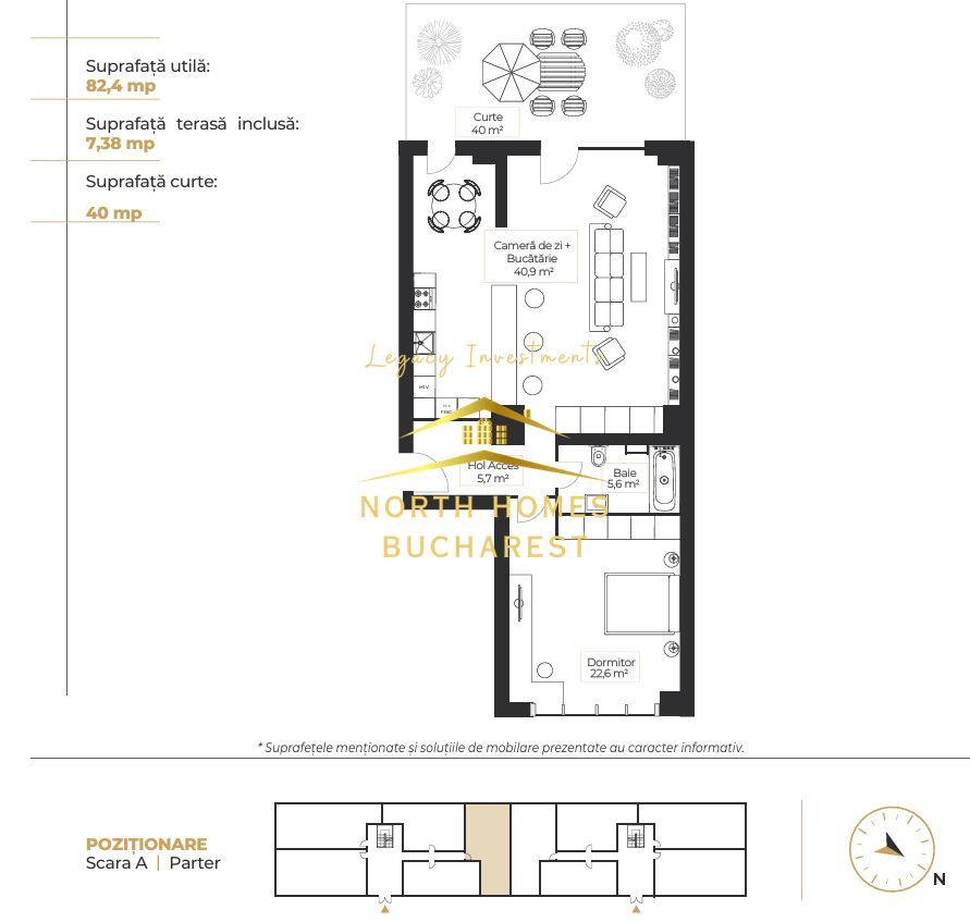 Apartament de 2 camere + curte proprie, 2022 - Zona Floreasca - Poză 14