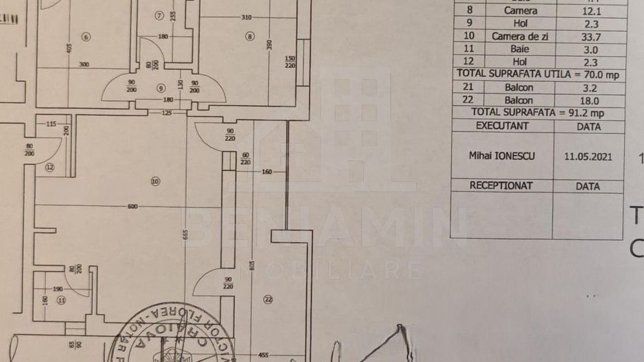 3 camere - 91.2mp - etaj 1 - parcare - bloc nou - Romanescu Residence - Poză 10