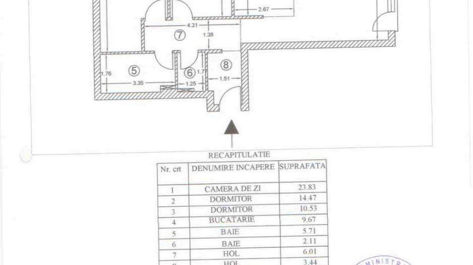 Ap.3 camere, decomandat, Vivando Residence, 11 iunie, Parcul Carol - Poză 16