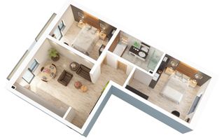 Apartament 3 camere, 61 mp, Balcon, Zona Doamna Stanca Comision 0 - Poză 7