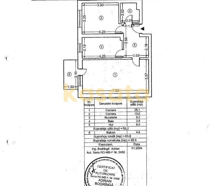 2 Camere Moderne | Bloc Nou | Lângă Plaza Mall | Vanzare - Schiță 17