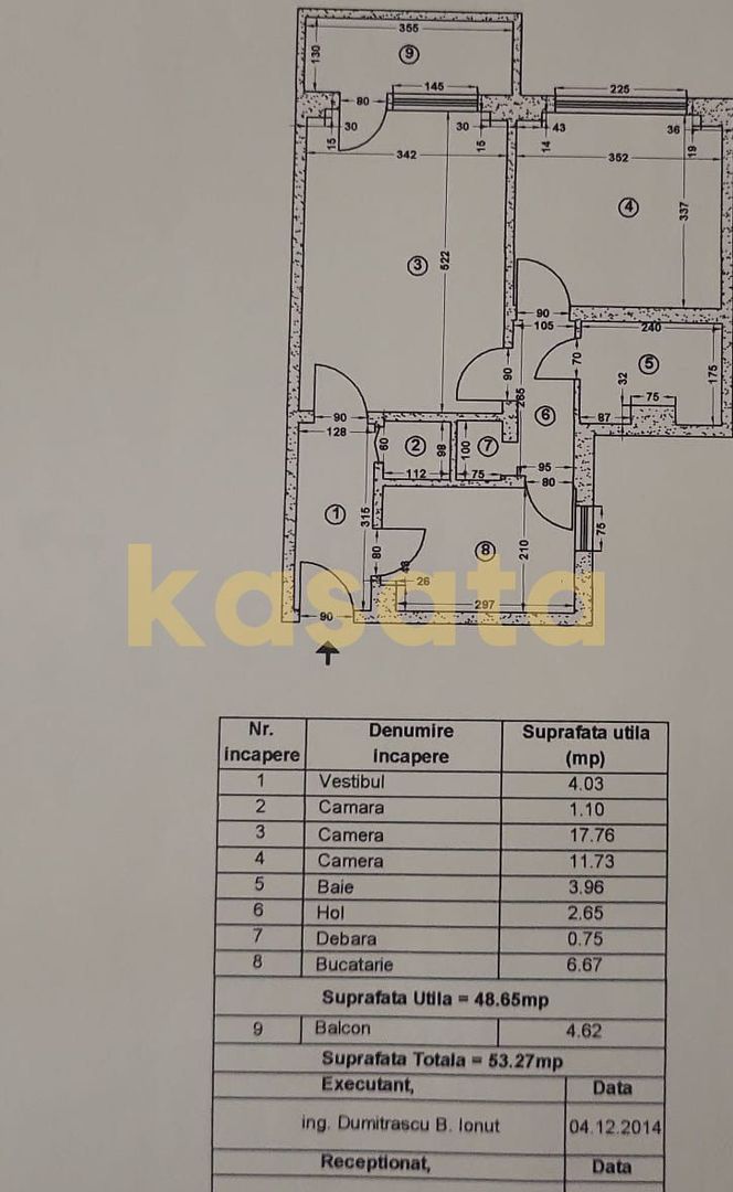 Apartament 2 Camere Vanzare | Metrou Gorjului | Renovat - Schiță 28