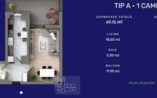 Apartament 1 Cam, 49.15mp - Poză 1