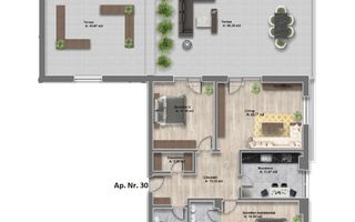 Penthouse 3 camere | 210 mp | 2 terase | Sisești - Poză 27