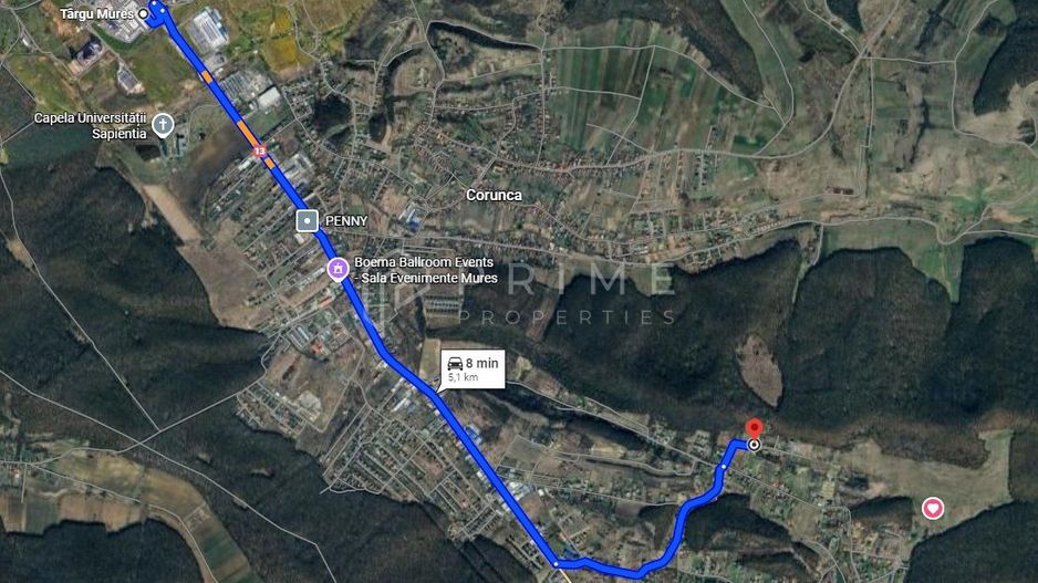 Teren 2.000 mp Corunca – vedere panoramică, lângă pădure, 70 €/mp - Poză 1