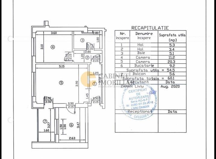 2 Camere - 60MP | Decomandat | 2020 | Credit | Pacii - Poză 8