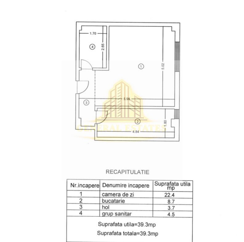 Vânzare apartament cu o cameră - 35 m.p în Păcurari - Iasi - Poză 8