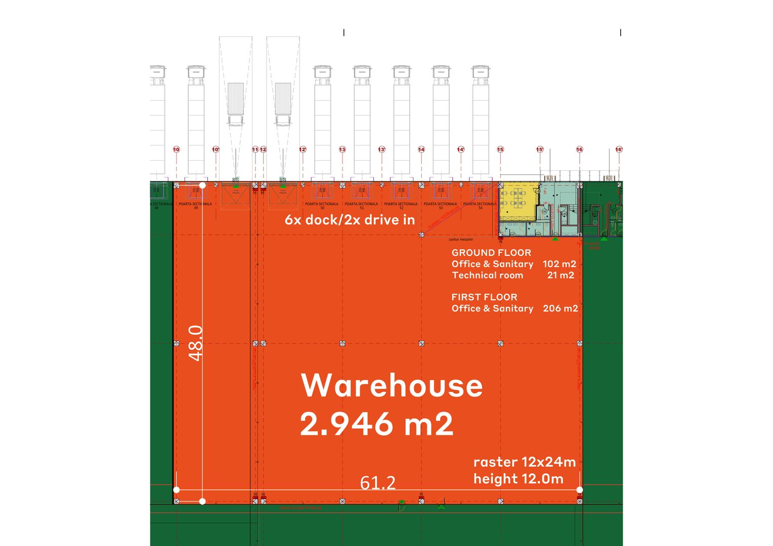 Hală industrială de închiriat Arad ZI West A1, acces TIR, Su 2946 mp - Poză 5
