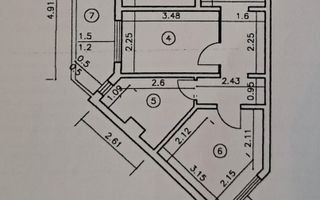 Apartament 3 camere decomandat - parter - 64 mp - Canta - 120.000 euro - Schiță 8