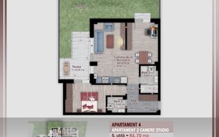 AP. 2CAM. + GRADINA 54MP /  FINISAJE PREMIUM. COMISION 0%! - Poză 1