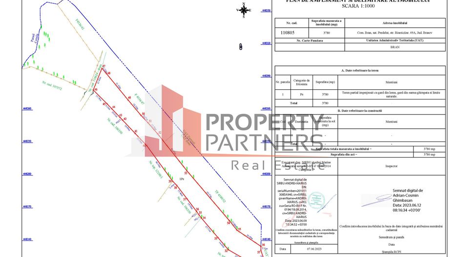Teren 3779 mp Bran Predelut - Schiță 9