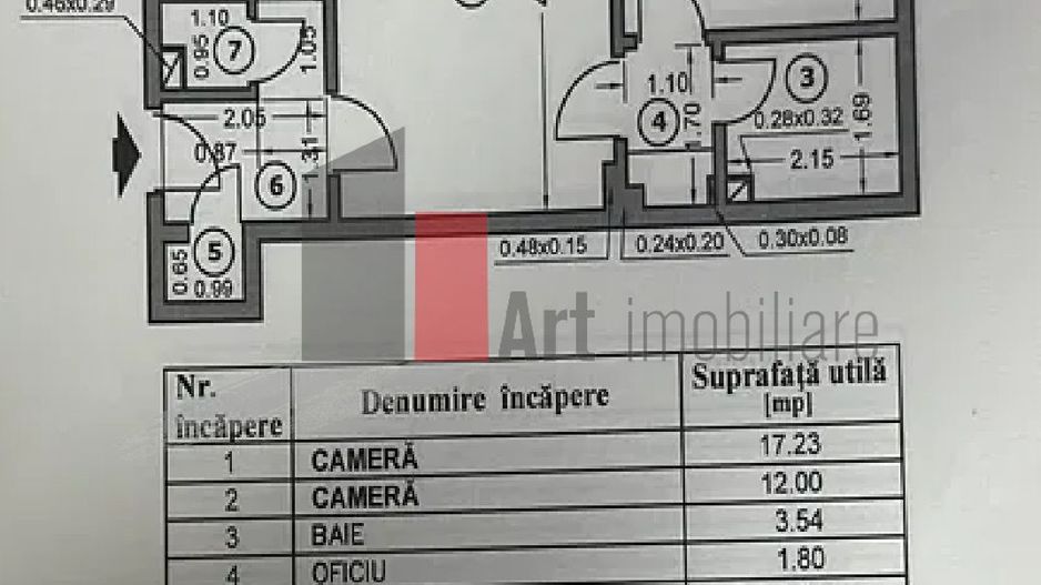 Apartament 2 camere Unirii  Cantemir - Schiță 14