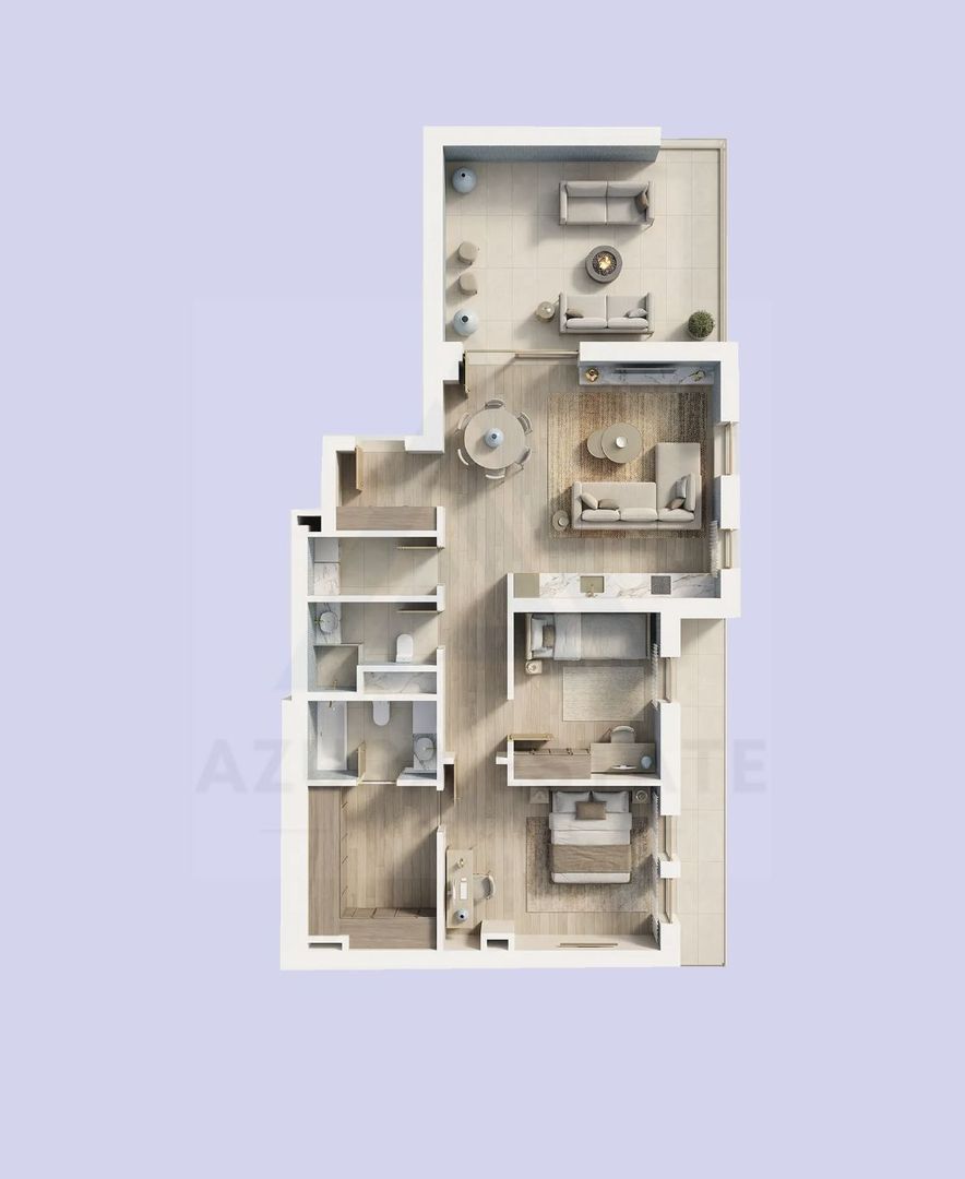 Apartament ultra premium 3 camere 2 bai etaj 1 zona Lacul lui Binder - Poză 2