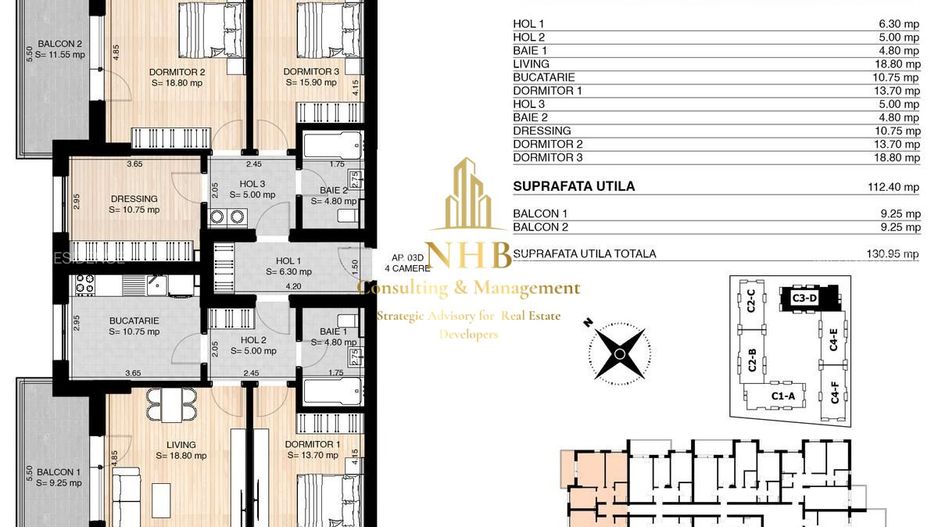COMISON 0 -Apartament de vanzare -4 CAMERE -OMV PIPERA - Poză 3
